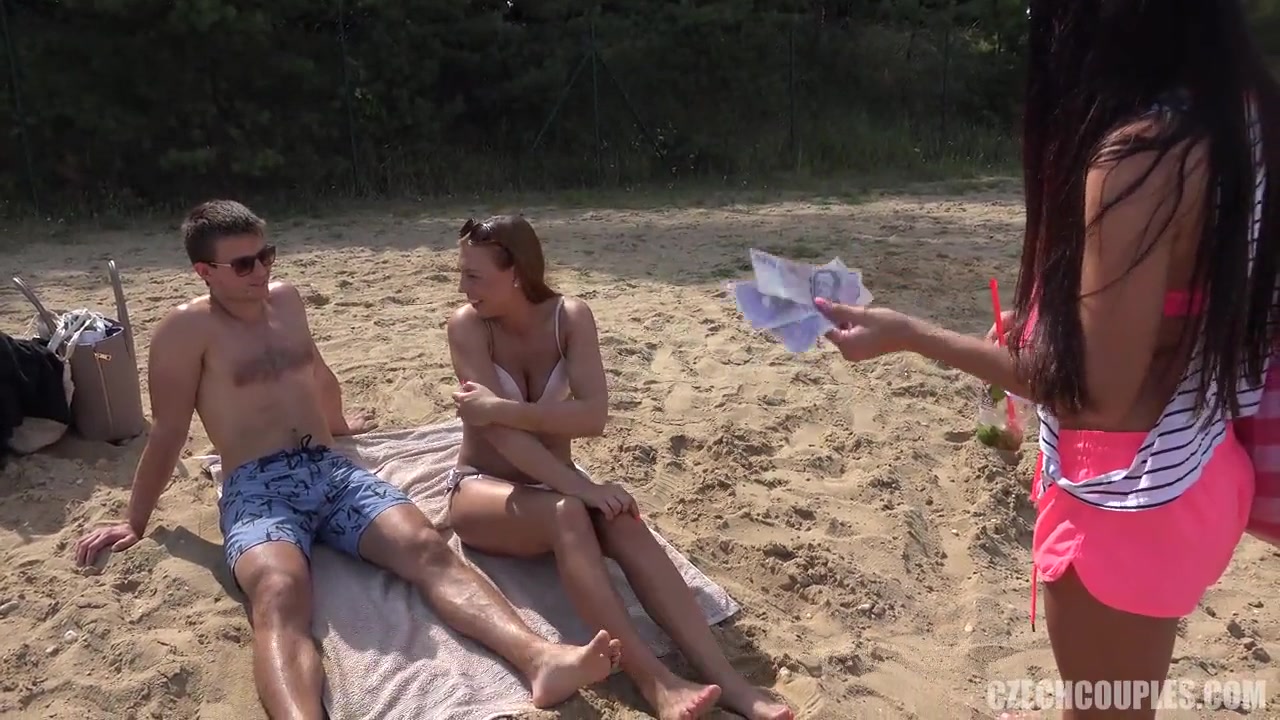 Czech Swingers Seduce Young Couple On The Beach / Analdin image