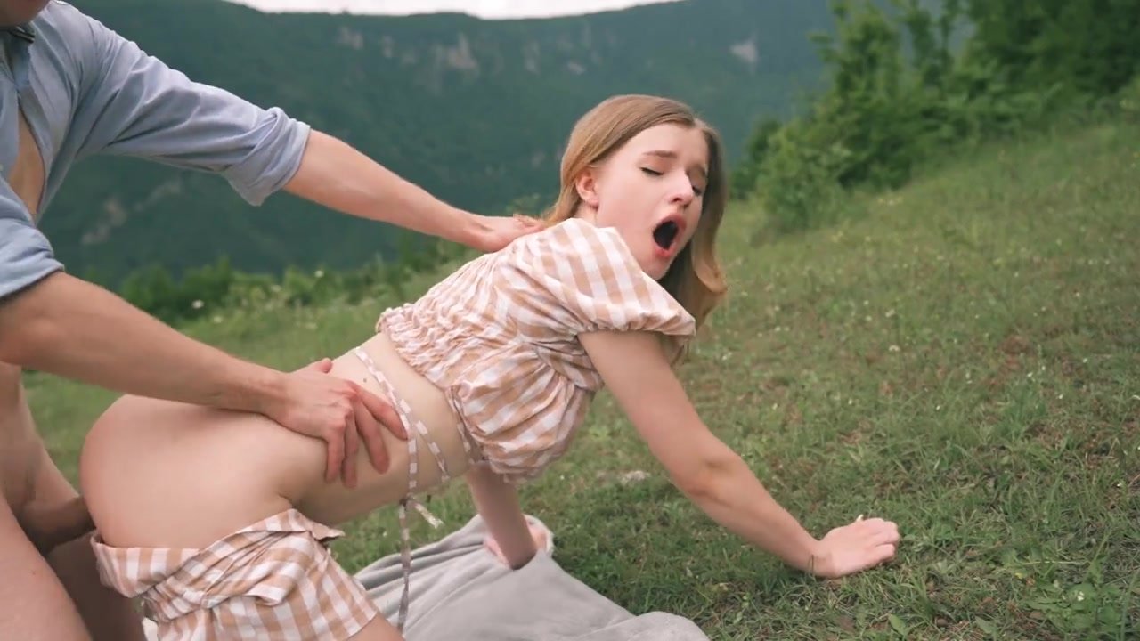 Diana Rider screws her stepsister passionately in the woods